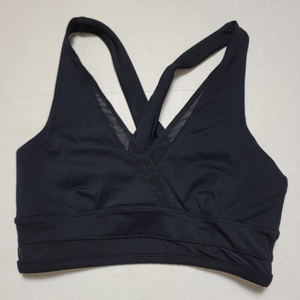 Fabletics Black Crossback Sports Bra SZ Small